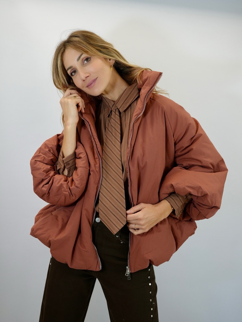 13112025-002 Doudoune Oversize Terracotta – Volume Tendance & Confort Ultra-Chaud – Image 1