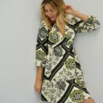 Robe Imprimée Croisée