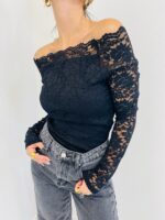 Top en Dentelle épaules Dénudées