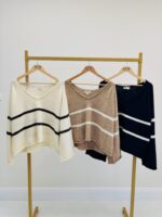 Pull Oversize à Rayures – Douceur laineuse et allure cocoon – Image 2