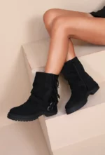 Bottines effet daim à franges – Image 5