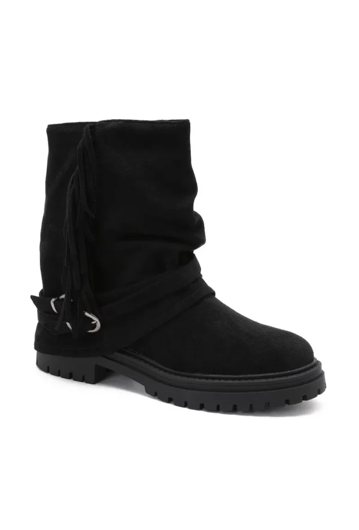 Bottines effet daim à franges – Image 7