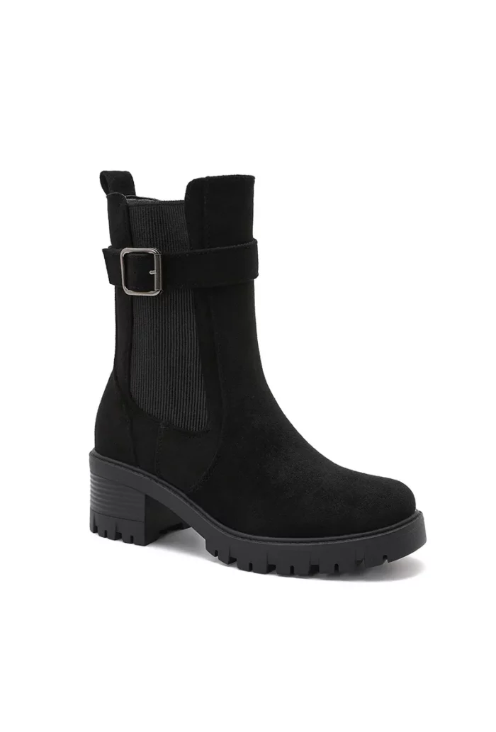 Bottines à talon bloc avec boucle – Image 9