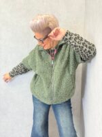 Veste zippée en maille bouclée – Grande Taille – Image 4