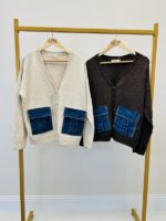 Gilet col V avec poches denim – Image 2