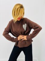 Pull Doux avec Cœur Strassé – Marque VALENTYNE