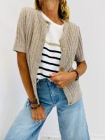Gilet Maille Torsadée Manches courtes – Image 3