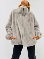 Veste en Fausse fourrure avec Col Montant – Image 6
