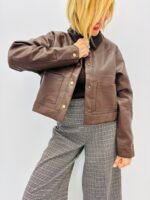 Blouson Simili cuir doublé – Style rétro & chaleur moderne