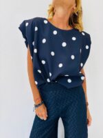 Top à épaulettes à Pois – Image 4