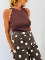 Top Sans Manches en Viscose à finitions ondulées – Image 9