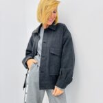 Bomber Tailleur Gris – Style Urbain & Élégance Minimaliste