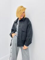 Bomber Tailleur Gris – Style Urbain & Élégance Minimaliste