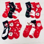 Chaussettes de Noël – Pack de 3 Paires 🎄 Style Festif & Confort Doux
