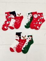 Chaussettes de Noël – Pack de 3 Paires 🎄 Style Festif & Confort Doux – Image 3