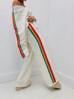 Pantalon Golden Silver – Confort Absolu & Bandes Colorées Signature