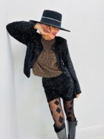 Veste Courte à Sequins & Velours – Éclat Raffiné & Silhouette Chic – Image 9