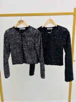 Veste Courte à Sequins & Velours – Éclat Raffiné & Silhouette Chic – Image 8