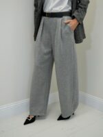 Pantalon Large Gris en Viscose – Confort Premium & Élégance Minimaliste