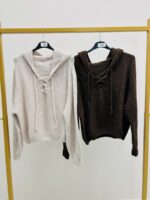 Pull à Capuche Lacé – Maille Douce Alpaga & Style Cozy Chic – Image 5