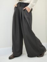 Pantalon Tailleur Large Ceinturé – Coupe Premium & Élégance Moderne