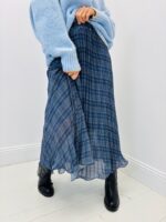 Jupe Longue Plissée à Carreaux – Fluidité & charme italien – Image 5