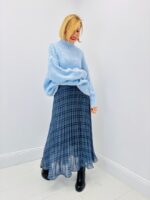 Jupe Longue Plissée à Carreaux – Fluidité & charme italien – Image 4