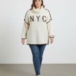 Pull oversize col roulé “NYC” – Esprit citadin et cocooning