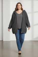 Veste teddy zippée beige – Douceur cocoon & coupe oversize chic