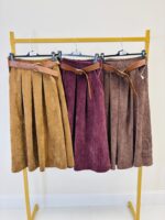 Jupe Longue Velours Côtelé – Coupe évasée & ceinture incluse – Image 3