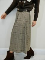 Jupe Midi Prince-de-Galles – Évasée Chic & Ceinture Intégrée – Image 2