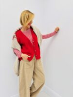 Gilet sans manches en maille duveteuse – Douceur kid mohair & style moderne – Image 5