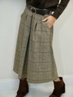 Jupe Midi Prince-de-Galles – Évasée Chic & Ceinture Intégrée – Image 3