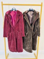 Manteau Long en Velours Côtelé – Capuche amovible & charme italien – Image 2
