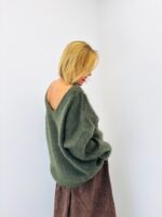 Pull col V Mohair – Douceur luxueuse & volume aérien – Image 5