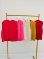 Gilet sans manches en maille duveteuse – Douceur kid mohair & style moderne – Image 2