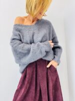 Pull col V Mohair – Douceur luxueuse & volume aérien – Image 3