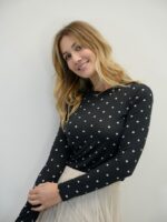 Top Fin à Pois – Douceur Cachemire & Élégance Intemporelle