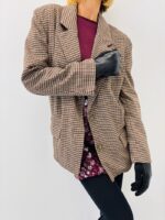Blazer Pied-de-Poule + gants simili cuir intégrés – Look chic & moderne – Image 6