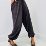 Pantalon Large à Base Nouée – Élégance Décontractée & Style Moderne