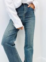 Jean Wide Leg Effet Strass – Coupe Moderne & Brillance Subtile – Image 5