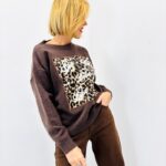 Pull Léopard Brodé “Love” – Maille Douce & Style Tendance