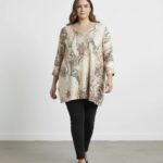 Pull grande taille imprimé étoiles dorées – Chic, fluide & lumineux