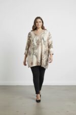 Pull grande taille imprimé étoiles dorées – Chic, fluide & lumineux