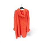 Gilet long à capuche en maille bouclette – Image 6