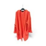 Gilet long à capuche en maille bouclette – Image 5