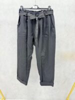 Pantalon Taille Haute Paperbag – Effet Fluide & Ceinture Contraste – Image 6