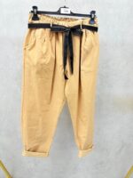 Pantalon Taille Haute Paperbag – Effet Fluide & Ceinture Contraste – Image 7