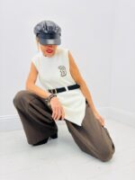 Top Sans Manches LM LULU – Maille Côtelée Chic & Ceinture Incluse