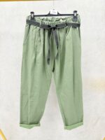 Pantalon Taille Haute Paperbag – Effet Fluide & Ceinture Contraste – Image 8